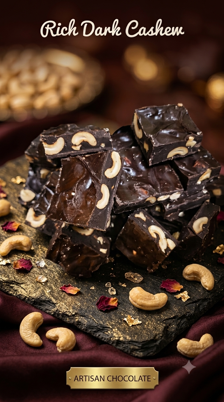 Dark cashew chocolate