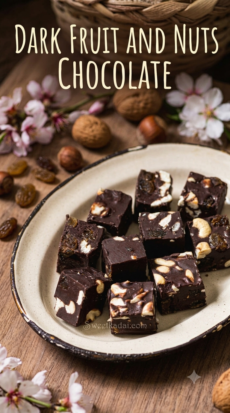 Dark fruit and nuts chocolate