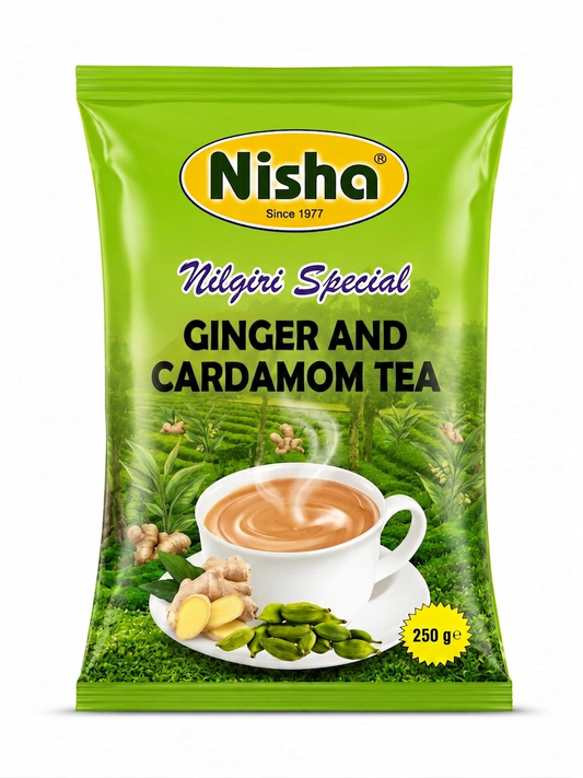 nisha elachi and ginger tea